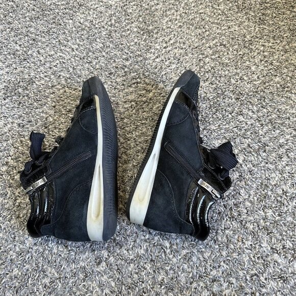 ARA REVA High Top Sneakers Boots Black Leather Side Zip Comfort Shoe UK 3.5 US 6 - Picture 6 of 10